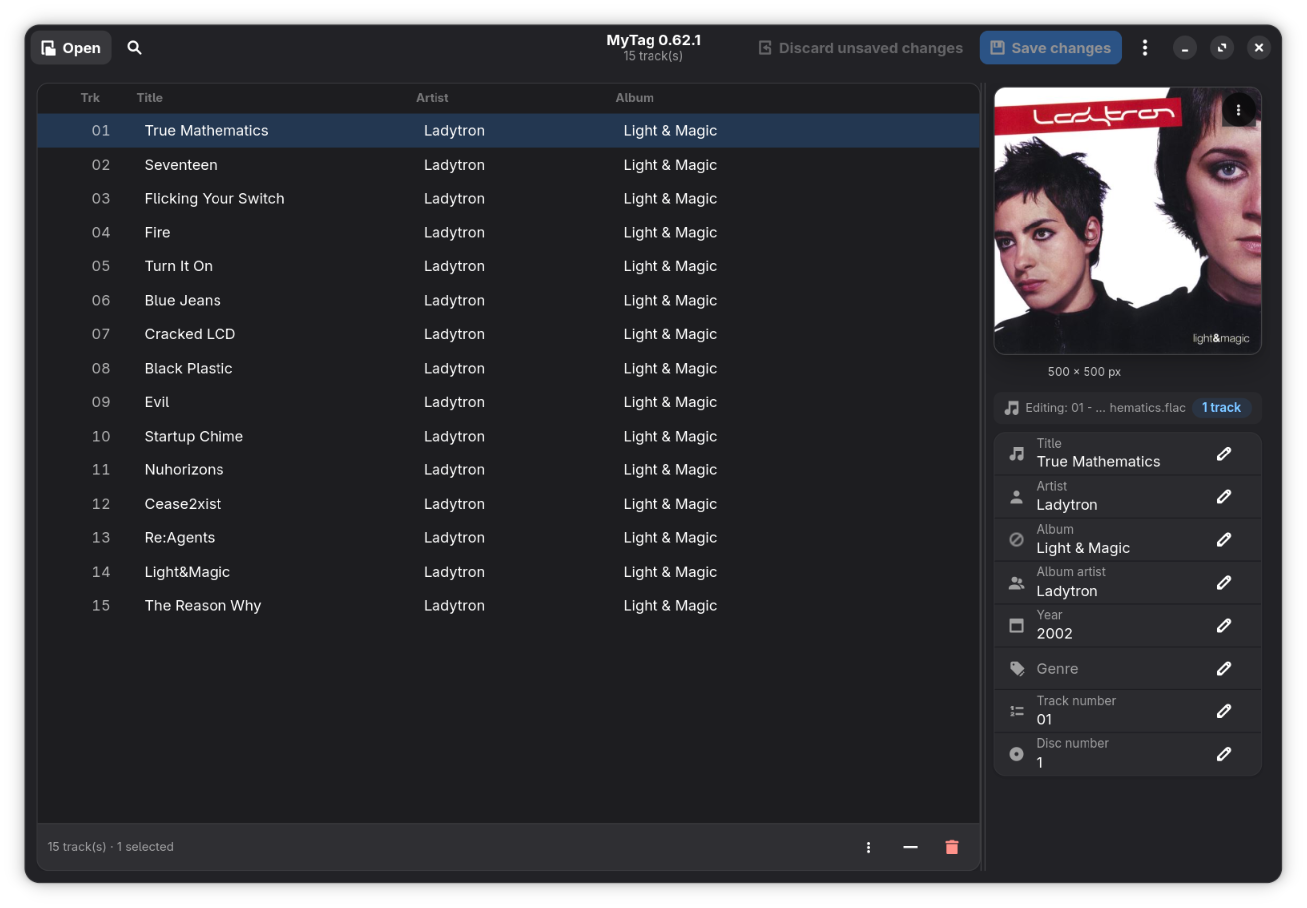 MyTag Main Window